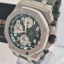 Thumbnail von Audemars Piguet Royal Oak Offshore Flyback Militaire Green Titanium 42mm Automático Completo