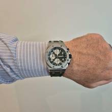 Thumbnail von Audemars Piguet Royal Oak Offshore Flyback Militaire Green Titanium 42mm Automático Completo