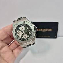 Thumbnail von Audemars Piguet Royal Oak Offshore Flyback Militaire Green Titanium 42mm Automático Completo
