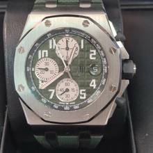 Thumbnail von Audemars Piguet Royal Oak Offshore Flyback Militaire Green Titanium 42mm Automático Completo
