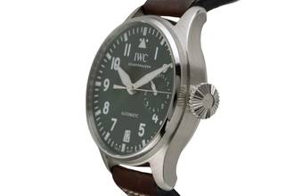 Thumbnail von IWC Große Fliegeruhr Big Pilot Stahl Automatik Green Dial Herrenuhr Ref. IW501015 B&P NP. 13900 