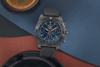 Thumbnail von Breitling Chronomat 44 Blacksteel Chronograph Automatik Stahl Ref. MB0111C3/BE35 B&P 2016