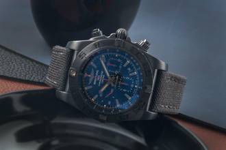Thumbnail von Breitling Chronomat 44 Blacksteel Chronograph Automatik Stahl Ref. MB0111C3/BE35 B&P 2016