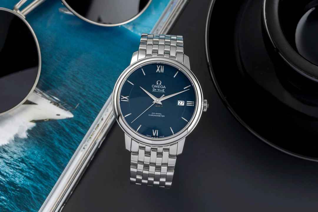  Omega De Ville Prestige Co-Axial Herrenuhr Ref. 424.10.40.20.03.001 B&P 2021  