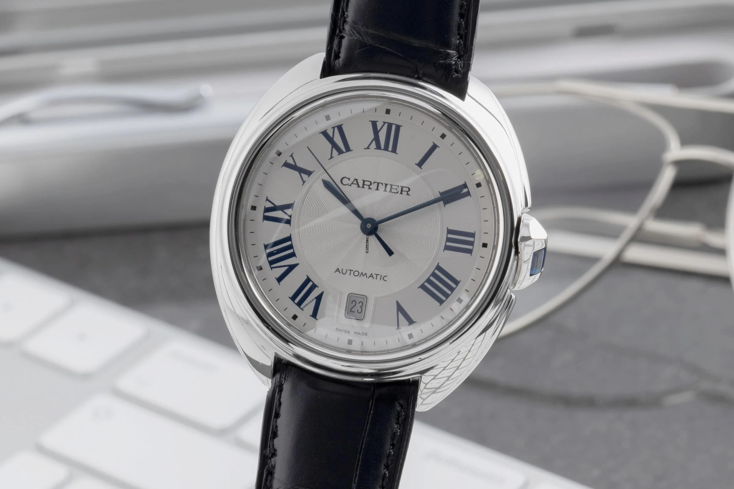  Cartier Clé de Cartier Edelstahl Automatik Herrenuhr Ref. WSCL0018  