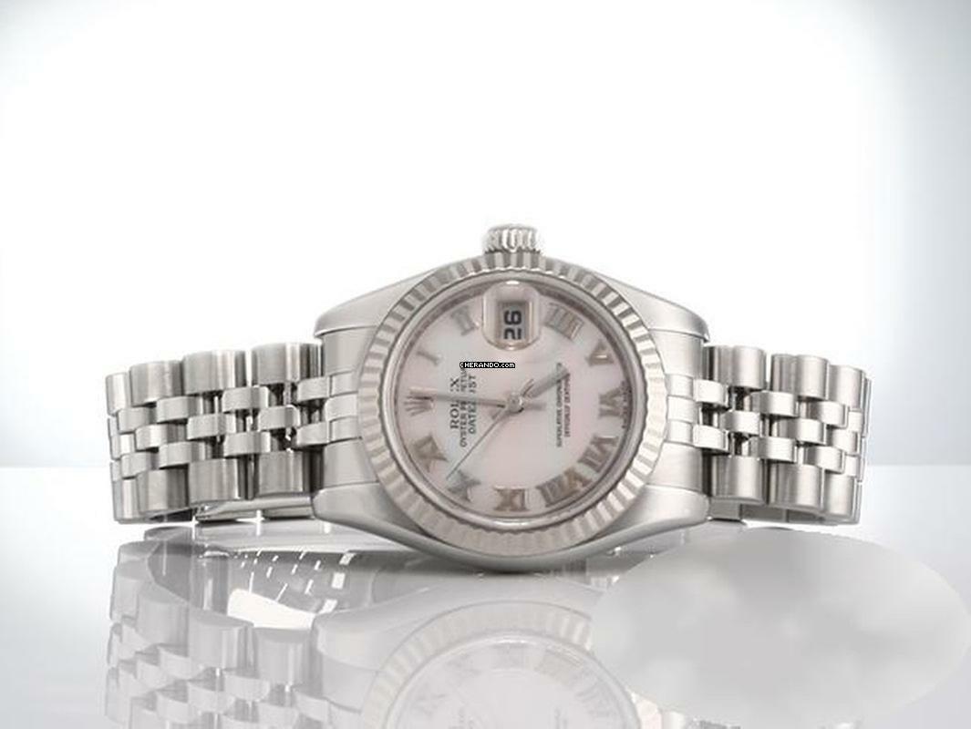 Thumbnail von Rolex Lady-Datejust Stahl Weissgold 750 179174 Perlmutt Automatik Stainless Steel 18kt White Gold Jubilé-band Chronometer Oyster