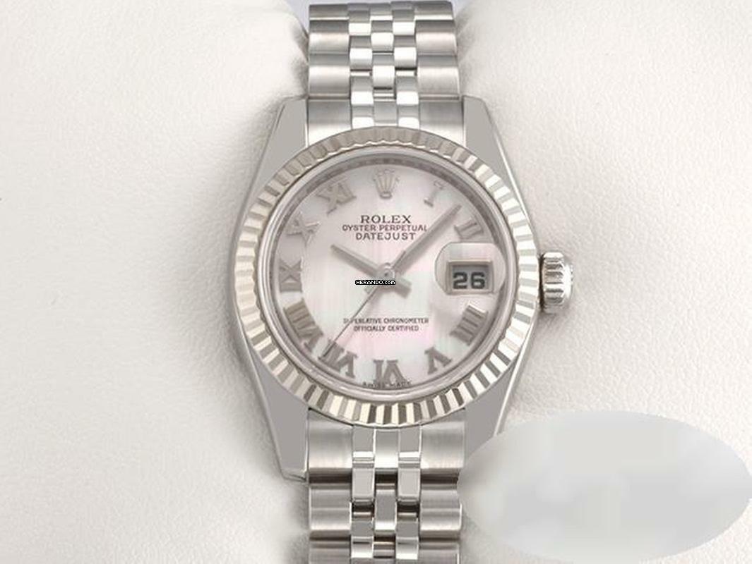  Rolex Lady-Datejust Stahl Weissgold 750 179174 Perlmutt Automatik Stainless Steel 18kt White Gold Jubilé-band Chronometer Oyster 