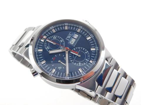  IWC GST Chronograph 43 mm mit original Papieren Blaues Blatt 