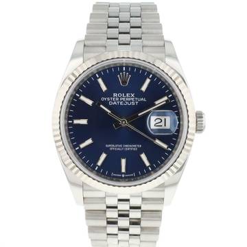  Rolex Datejust 36 Fluted Jubilee Blue Dial 