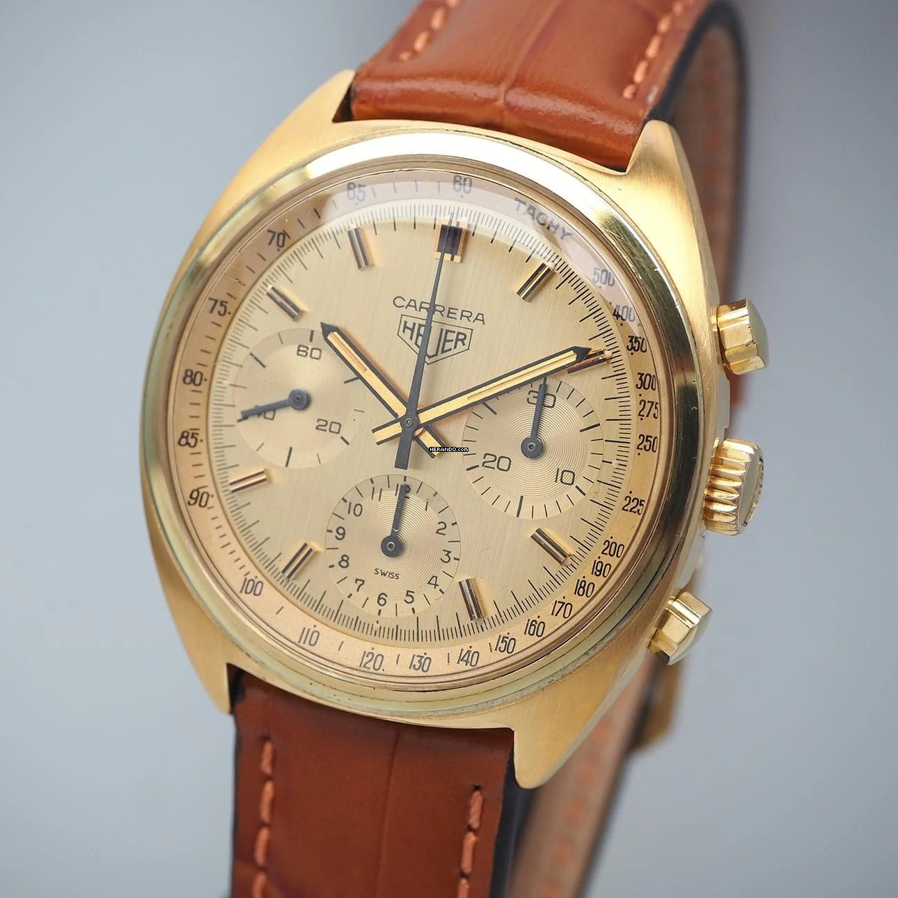  Heuer Carrera Chronograph Goldplated 73655 Fresh serviced 21.11.2025 
