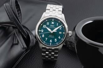 Thumbnail von IWC Fliegeruhr Mark Pilot Mark XX Edelstahl Automatik Green Dial Herrenuhr Ref IW328206 B&P 2024