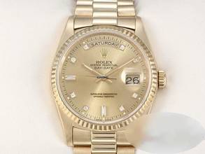 Thumbnail von Rolex Day-Date 36 36mm 18238 1991 Diamanten Gelbgold 750 Automatik 18kt Yellow Gold President-band Chronometer Oyster