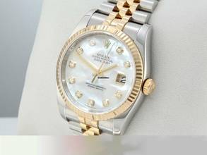 Thumbnail von Rolex Datejust 36 36mm 116233 2017 Perlmutt Diamanten Stahl Gelbgold 750 Automatik Stainless Steel 18kt Yellow Gold Jubilé-band Chronometer Oyster
