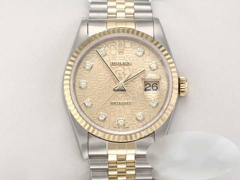  Rolex Datejust 36 36mm 16233 2002 Stahl Gelbgold 750 Diamanten Automatik Stainless Steel 18kt Yellow Gold Jubilé-band Chronometer Oyster  
