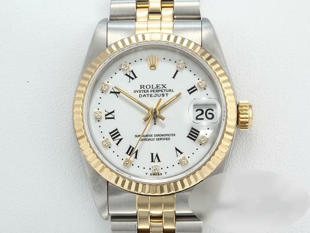 Rolex Datejust 31 Stahl Gelbgold 750 Diamanten Automatik Gold Stahl
