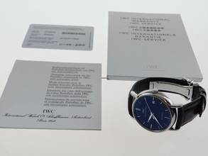 Thumbnail von IWC Portofino Automatic Herrenuhr 39mm mit Krokoband und Faltschließe Alle Papiere wie Neu aus 2010