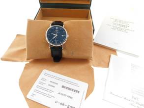 Thumbnail von IWC Portofino Automatic Herrenuhr 39mm mit Krokoband und Faltschließe Alle Papiere wie Neu aus 2010