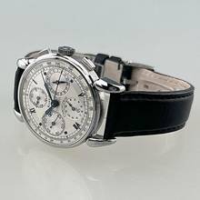 Thumbnail von Chronoswiss Classic Klassik Chronograph Ref. CH-7443 37mm Zifferblatt silber mit gebläuten römischen Ziffern mit Original Kaufbeleg Original Chronoswiss Serviceheft