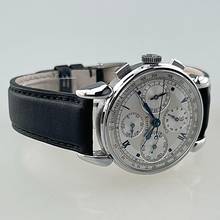 Thumbnail von Chronoswiss Classic Klassik Chronograph Ref. CH-7443 37mm Zifferblatt silber mit gebläuten römischen Ziffern mit Original Kaufbeleg Original Chronoswiss Serviceheft