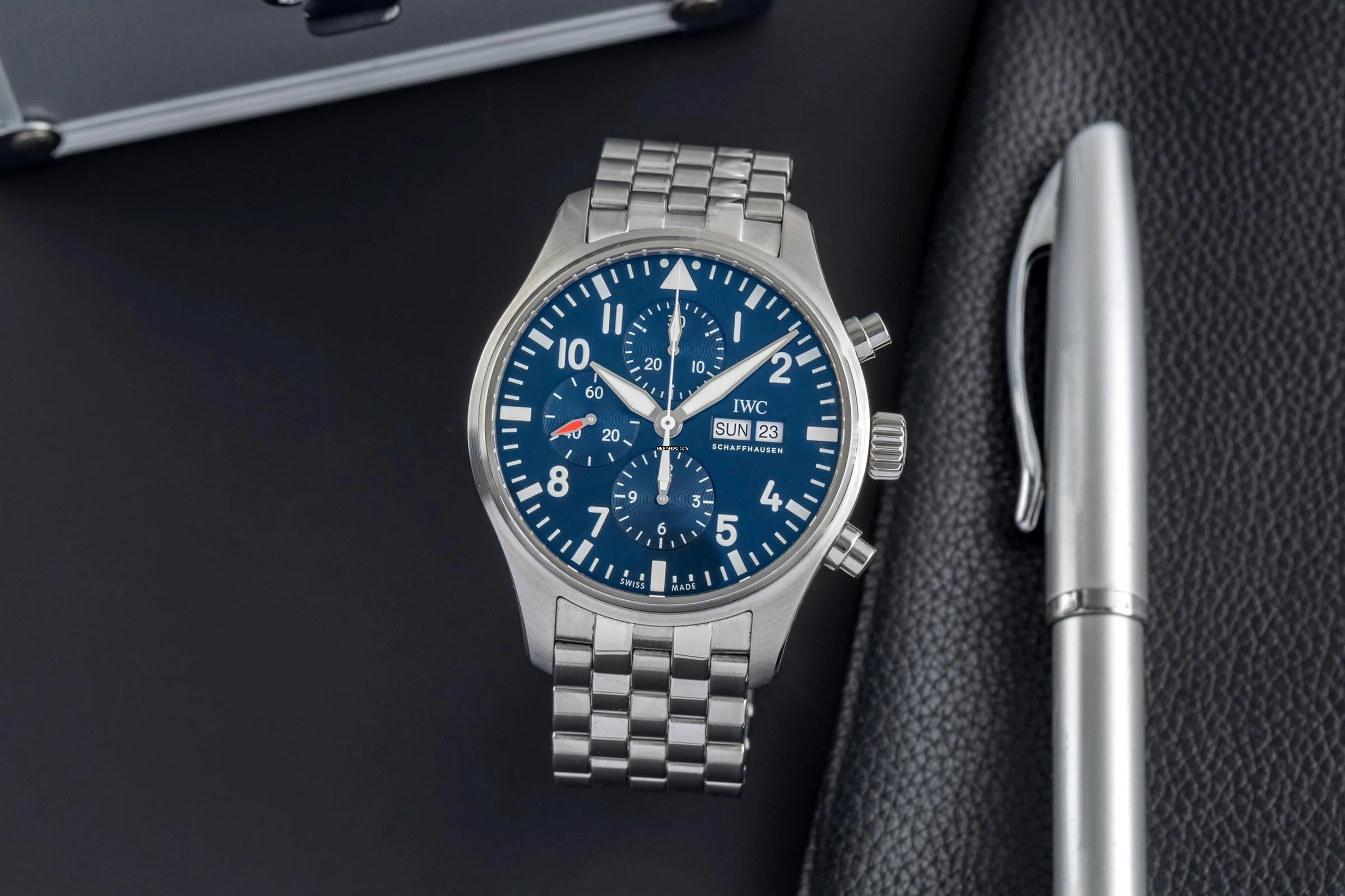 IWC Fliegeruhr Chronograph Pilot Chronograph Le Petit Prince Automatik Stahl Ref. IW377717 Papiere 2017
