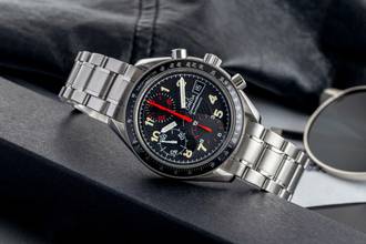 Thumbnail von Omega Speedmaster Racing Red Hands Stahl Automatik Herrenuhr Ref. 3813.53.00