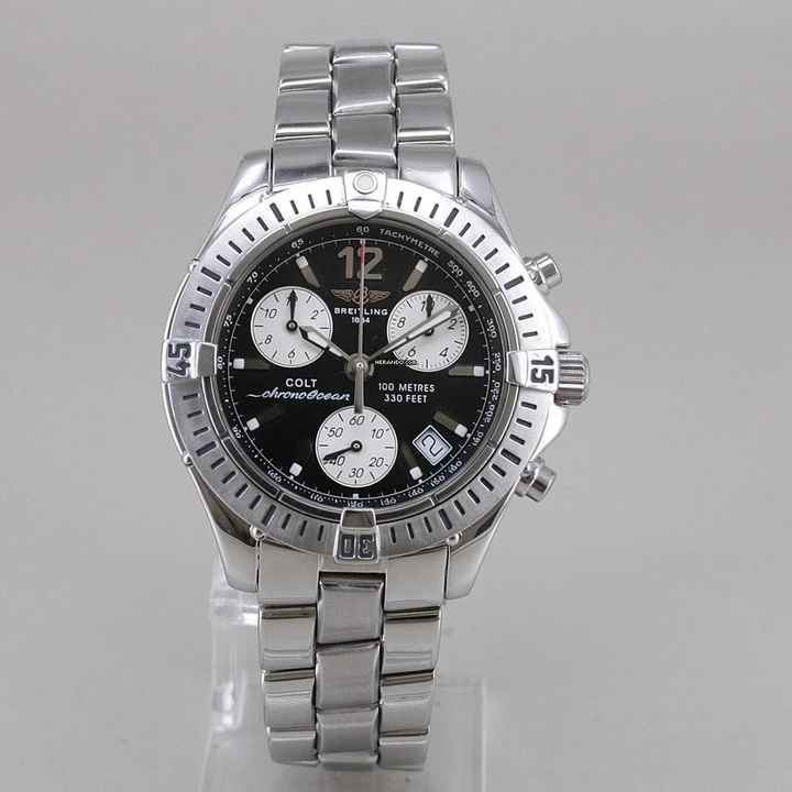  Breitling Colt Quartz Chrono Ocean Quarz Ø 38 mm Edelstahl Full Set Top Zustand  