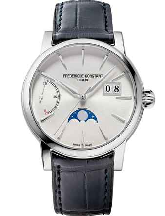  Frederique Constant Classics Moonphase FC-735N3H6 Herrenuhr Classic Power Reserve Big Date Auto Mondphase 40mm 5ATM  