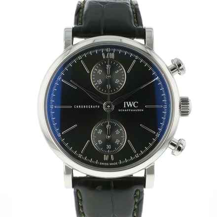  IWC Portofino Chronograph Steel Green Dial  