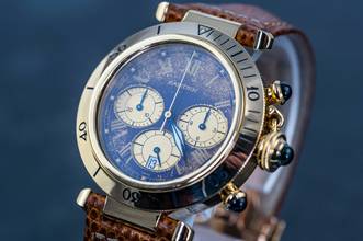 Thumbnail von Cartier Pasha Chronograph | 30009 | German Full Set 1993 | yellow gold