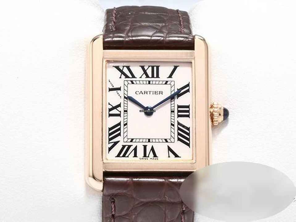  Cartier Tank Solo Edelstahl Rosegold 750 2017 W5200024 Stahl Steel 18kt Rose Gold Damen 