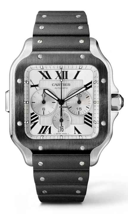  Cartier Santos Chronograph - Additional Leather Strap - Box+Papers WSSA0017 2022  