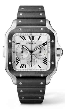  Cartier Santos Chronograph - Additional Leather Strap - Box+Papers WSSA0017 2022  