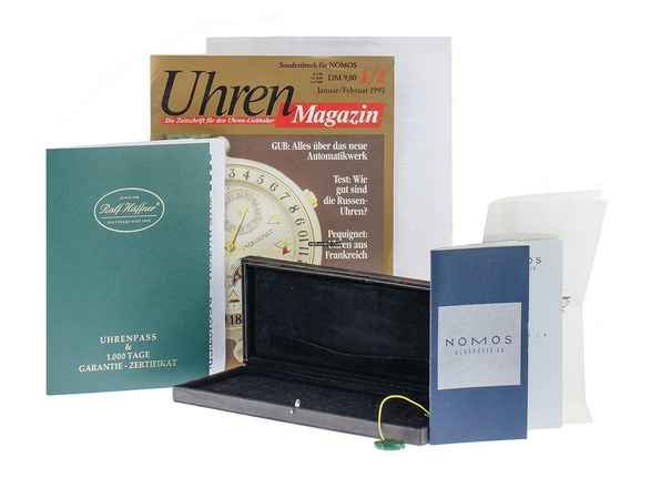  NOMOS Orion Glashütte Orion Ref.301 1990 Full Set sehr gut Vintage  