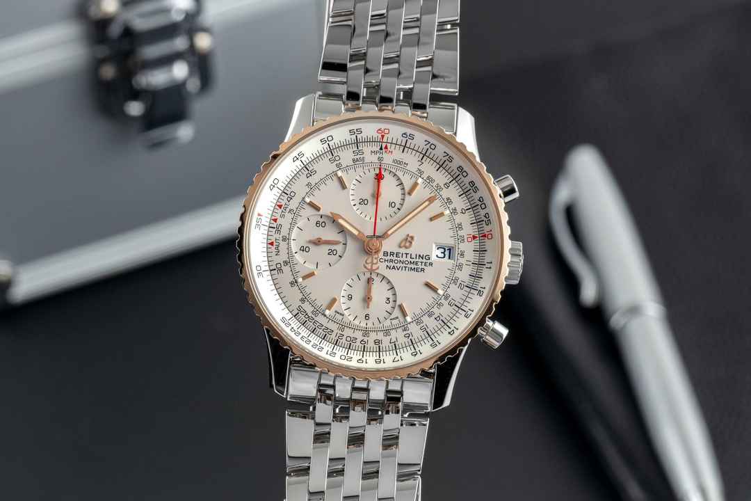  Breitling Navitimer Chronograph Stahl / Gold Automatik Ref. U13324211G1A1 B&P 