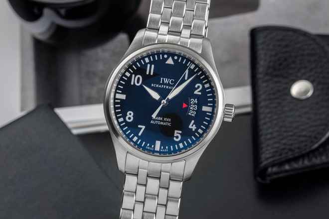  IWC Fliegeruhr Mark Schaffhausen Mark XVII Fliegeruhr Automatik Stahl Ref. IW326504 B&P 2014  