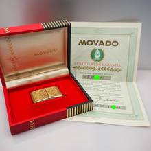 Thumbnail von Movado Ermeto Travel clock Taschenuhr Gold 18k/750 BOX+PAPIERE SUPER RARE FULL SET