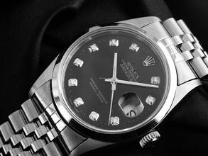 Thumbnail von Rolex Datejust 36 Diamanten Ref.16200 1998 Full Set sehr gut Vintage