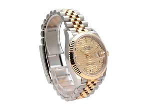 Thumbnail von Rolex Datejust 36 Edelstahl Gelbgold 126233 golden Riffelmuster Diamant Jubile-Band