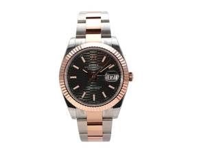 Thumbnail von Rolex Datejust 41 Edelstahl Everose-Gold Ref. 126331 Slate Riffelmuster