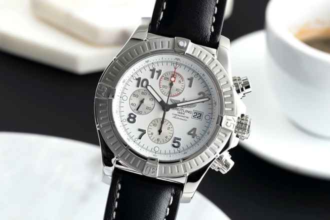 Breitling Super Avenger Chronograph Edelstahl Automatik Ref. A13370 Papiere 2007 