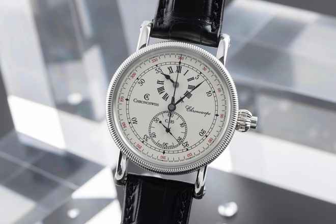  Chronoswiss Chronoscope Chronograph Automatik Edelstahl Herrenuhr Ref. CH1523 