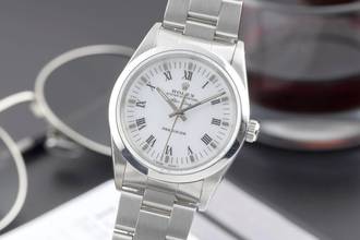 Thumbnail von Rolex Air King 34 White Dial Stahl Automatik Herrenuhr Ref. 14000 Papiere 1996