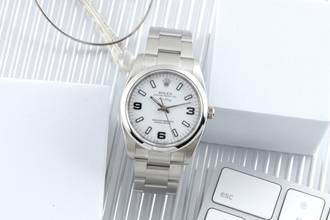 Thumbnail von Rolex Air King 34 White Dial Oyster Edelstahl Automatik Ref. 114200 B&P 2012