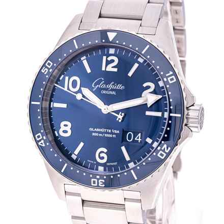  Glashütte Original SeaQ Panoramadatum Panorama Date Blue 43 – 1-36-13-02-81-70 – like NEW – 2021 Full Set 