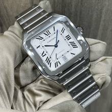 Thumbnail von Cartier Santos De Cartier With papers 2024 New Large size White dial