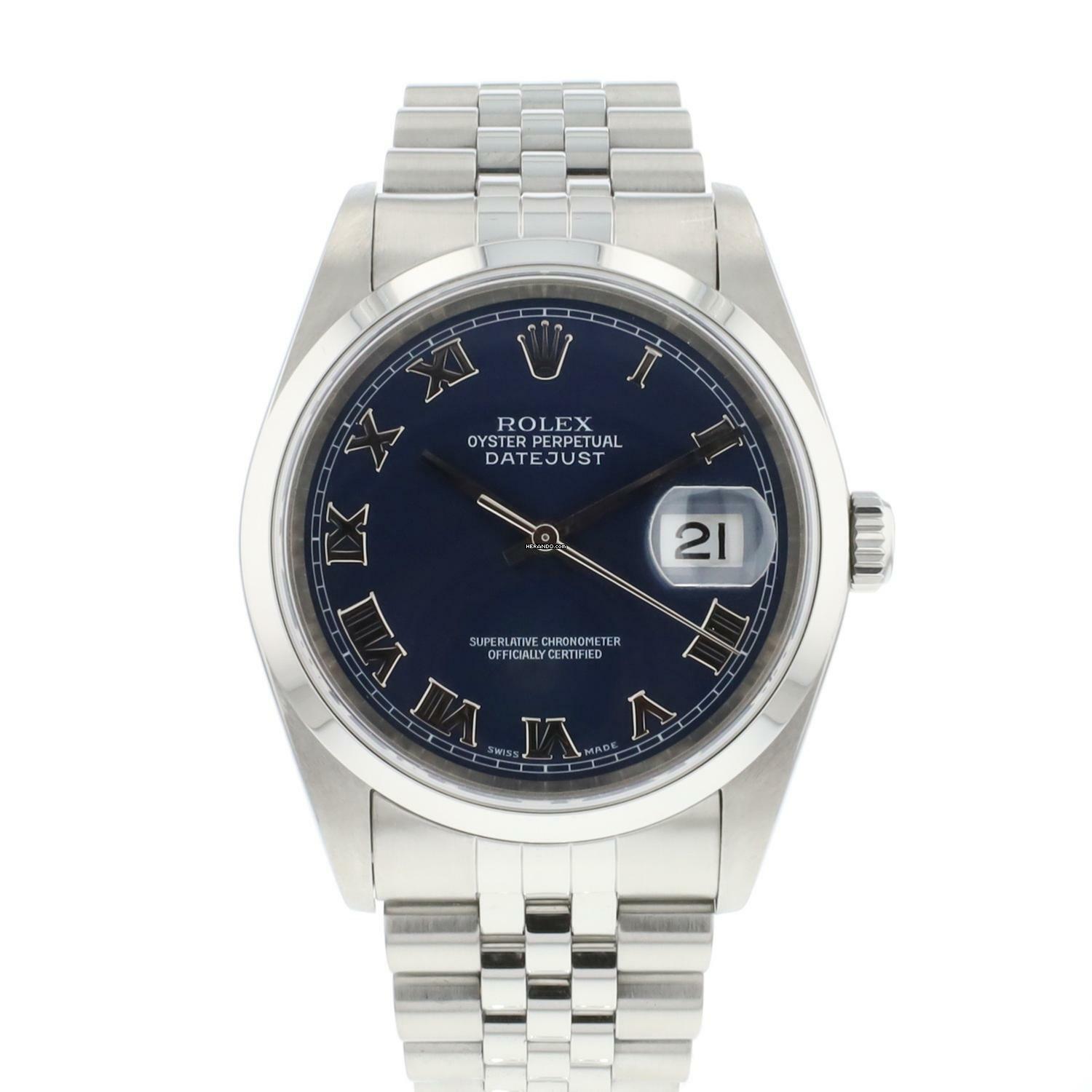 Rolex Datejust 36 Jubilee Blue Roman Dial