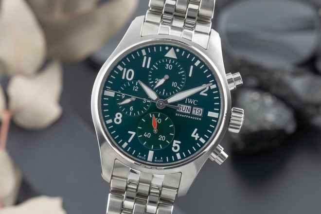  IWC Fliegeruhr Chronograph Green Chronograph Stahl Automatik Herrenuhr IW388104 
