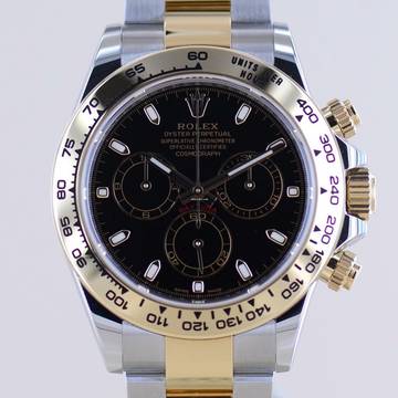 Rolex Daytona Stahl Gold black Dial Cosmograph Full-Set ungetragen  
