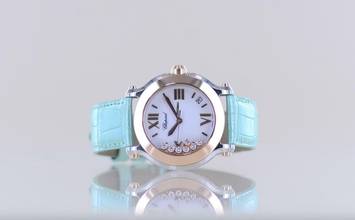 Thumbnail von Chopard Happy Sport Flying Diamonds Stahl Roségold 36mm Luxus