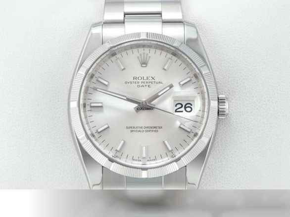  Rolex Oyster Perpetual Date 34mm Edelstahl 115210 Damen Herren Stahl  